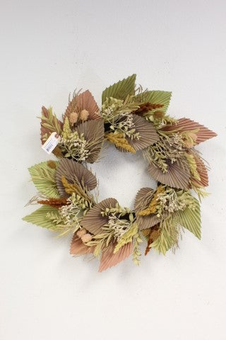 Fan Palm/Leaf Wreath 24''