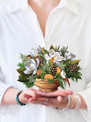 Mini Winter Magnolia Mini Pop-up Greeting Card