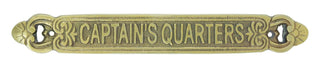"Captain's Quarters" Sign Aluminum 1.5x12"