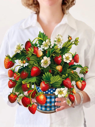 Strawberry Blossom Pop-Up Greeting Card