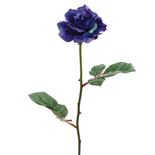 Rose Open Bud Blue 23"