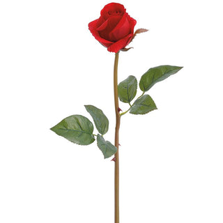 Rose Bud Spray Real Touch Red 23"