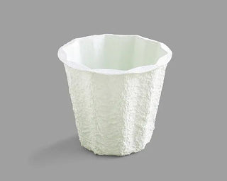 Mache Planter w/ Plaster & Foam 7J 8" Dia x 8" H