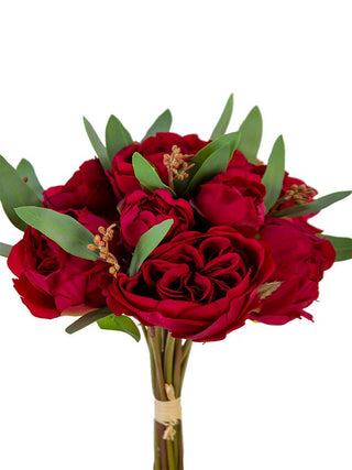 Fresh Touch Rose/Peony Bundle w/ Eucalyptus Beauty 12"