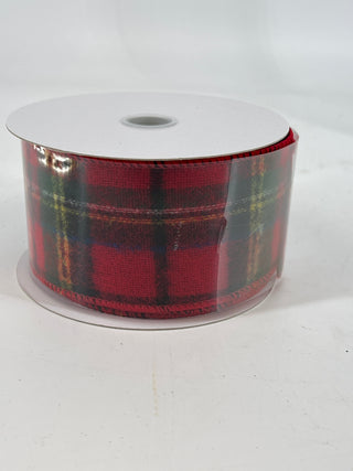 Flannel Plaid Ribbon 2.5"X10yd