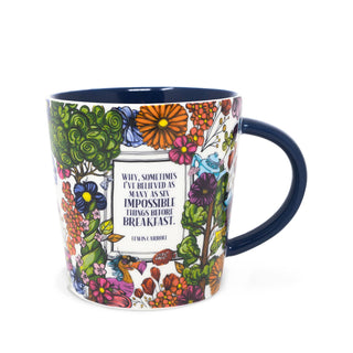 Alice in Wonderland Floral Ceramic Mug