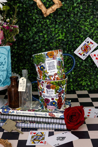 Alice in Wonderland Floral Ceramic Mug