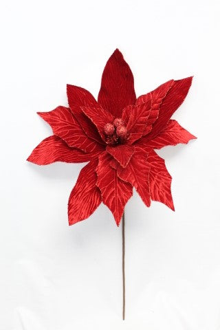 Poinsettia Stem Red 32.5"