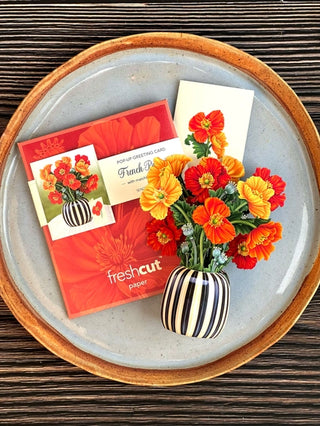 Mini French Poppies Pop-Up Greeting Card