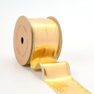 Lurex Wired Ribbon Gold 2 1/2" x 10Yd