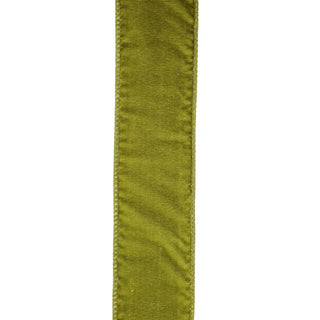 Wired Premium Velvet Ribbon w/ Tissue Back Apple Green 2.5"Wx10yd