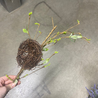 Willow Spray w/ Bird's Nest Green-Brown