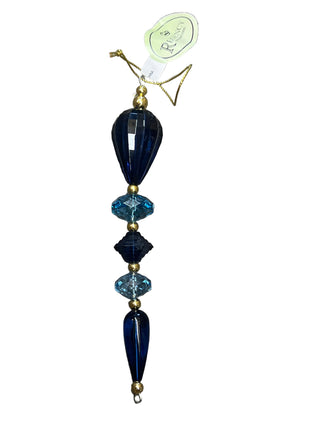 Acrylic Drop Ornament Blue 6.5"