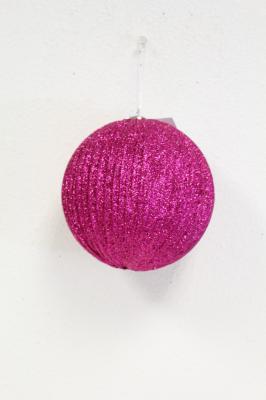 Ball Ornament Hot Pink (Box of 2) 6"D