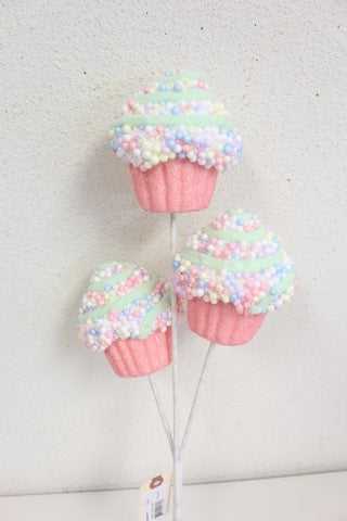 Pink Cupcake Spray 21"