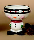 Dolomite Snowman & Santa Candy Bowl (2 Asst) 5.5"H