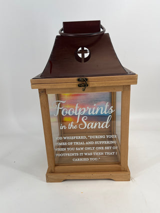 Footprints in the Sand Lantern 17" - Large