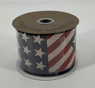Red, White, and Blue Stars and  Stripes Ribbon 2.5" x 10 Yd  (2 Asst)