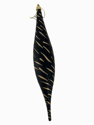 Black/Gold Finial Ornament 13"