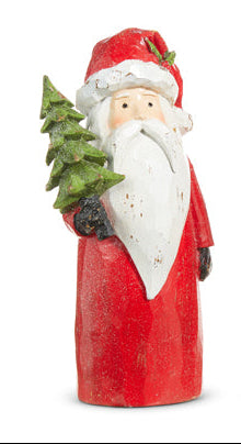 Carved Santa Figurine 8" - Sm