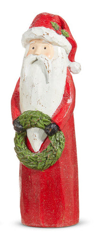 Carved Santa Figurine  10" - Lg