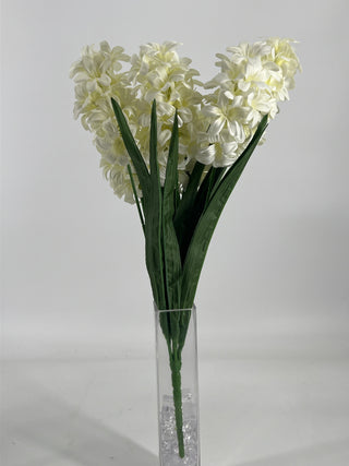 Satin Hyacinth Bush Cream 21"