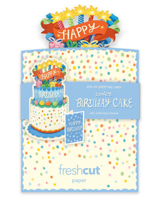 Mini Confetti Birthday Cake Mini Pop-up Greeting Card