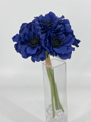 Anemone Bundle X6 Blue  12"