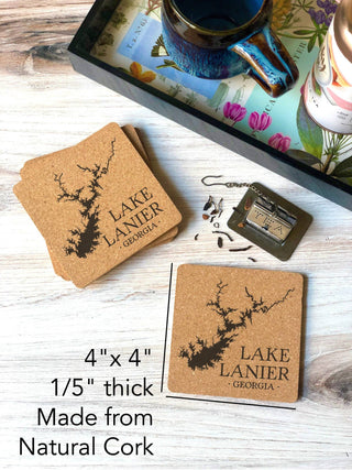 Lake of the Ozarks Map Cork Coaster