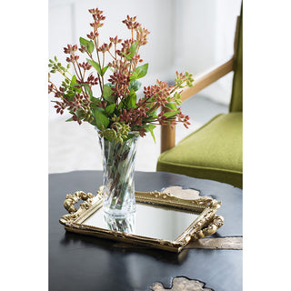 Gold Tray w/ Mirror 15" x 10"