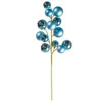 Denim Blue Matte/Shiny Ball Ornament Spray 30"