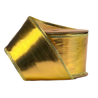 Lurex Wired Ribbon Gold 2 1/2" x 10Yd