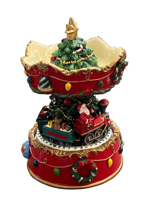 Musical Santa Train Carousel 6.5"