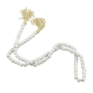 Wood Bead Garland White 80"L