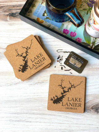 Lake of the Ozarks Map Cork Coaster