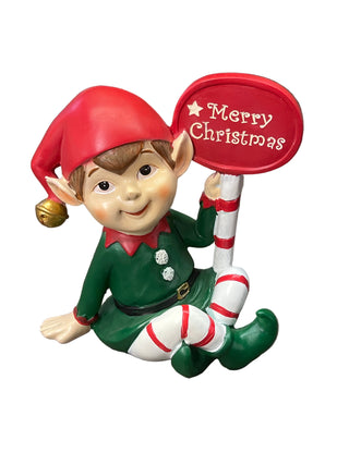 Resin Holiday Elf Figurine 6.5"