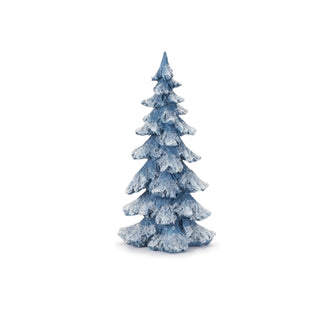 Resin Snowy Tree Blue 13.25" - Large