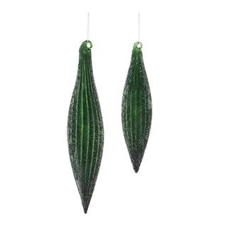 Glass Ornament Green 7" - Sm