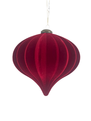 Velvet Onion Ornament Burgundy 6"