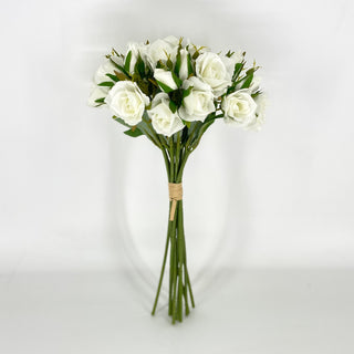 Rose Bundle White 12"
