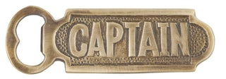 Brass "Captain" Bottle Opener 1.5x5.5"
