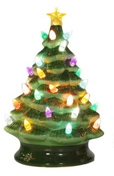 Ceramic Tree w/ Multicolor Lights Large 10.75"