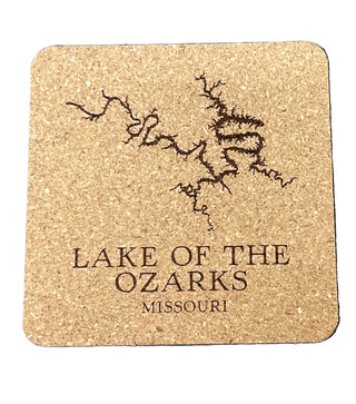 Lake of the Ozarks Map Cork Coaster