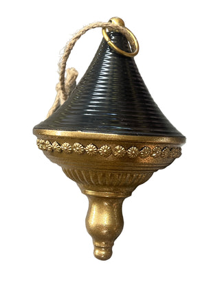 Black-Gold Hanging Ornament 10"H