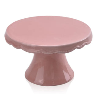 Pastel Cake Plate Pink 5.6"