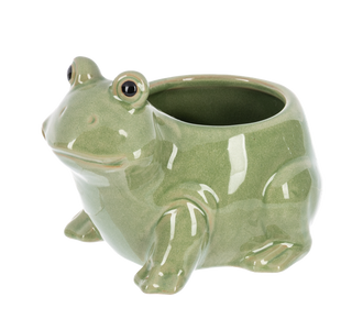 Frog Planter Ceramic 4"x5"