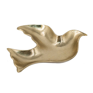 Decorative Dove Tray with Metallic Gold Finish 11" x 9.5"