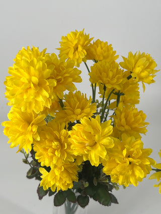 Mini Pompom Bush Yellow 19”