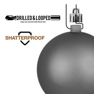 Champagne Glitter Ball Ornament 4" (Bag of 6)