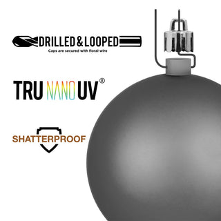 UV White Shiny Ball Ornament 4" (Bag of 6)